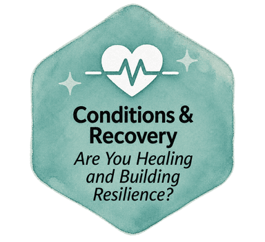 Illustration representing conditions and recovery on Wholeness Community Marketplace