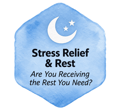 Illustration representing stress relief and rest on Wholeness Community Marketplace